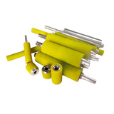 Roller polyurethane coating drive wheel coating roller rubber roller double bearing rubber wheel
