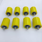 Roller polyurethane coating drive wheel coating roller rubber roller double bearing rubber wheel